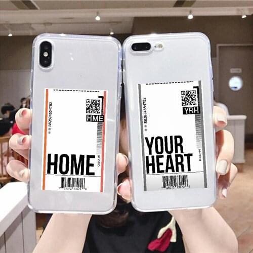 Travel Air Plane Ticket Phone Case For Samsung Galaxy Note 4 8 9 10 20 S8 S9 S10 S10E S20 Plus UITRA Ultra transparent 3D Etui