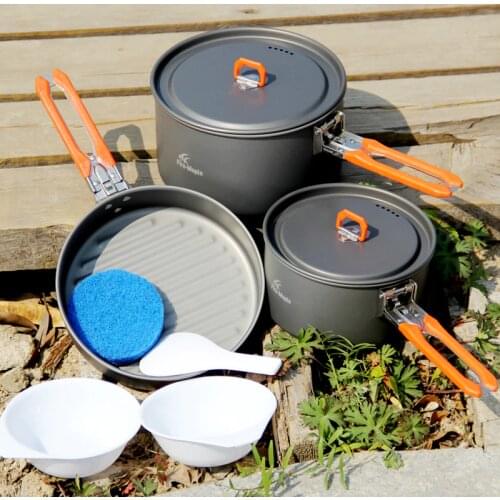 Fire Maple Feast 3 Folding Portable Camping Pot Picnic Cooking Cookware Set