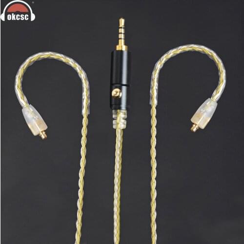 OKCSC MMCX Cables 2.5mm Balanced Jack Plug Repalcement Earphone Cords Upgrade Copper Cable for FIIO X3 MKIII SHURE SE215/SE315