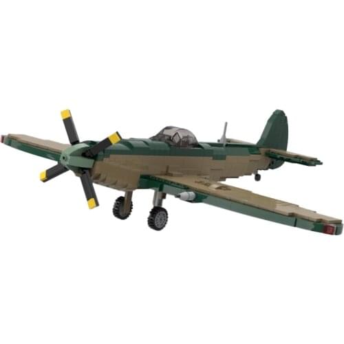 MOC Fighter Building Block Kid World War II Air Force Fighter Building Block Aircraft Model, Childrens Military Toy