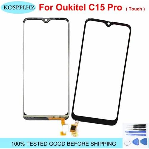 KOSPPLHZ Black 6.09 inch For OUKITEL C15 PRO Touch Screen Digitizer Glass Panel Sensor Repair Part C15PRO C 15 +tools