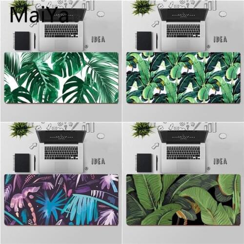 Maiya Top Quality Banana Tree Green Leaves Palm Beautiful Anime Mouse Mat Free Shipping Large Mouse Pad Keyboards Mat