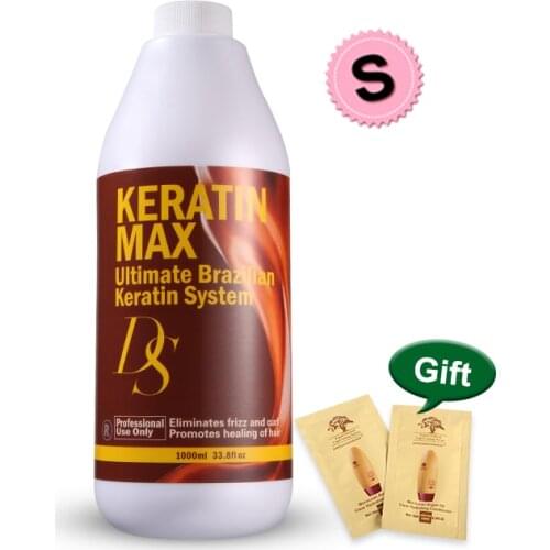 1000ml DS Max Brazilian Keratin Treatment 12% Formalin Top Quality Straighten Repair Damaged Hair Mask Free Shipping for hair