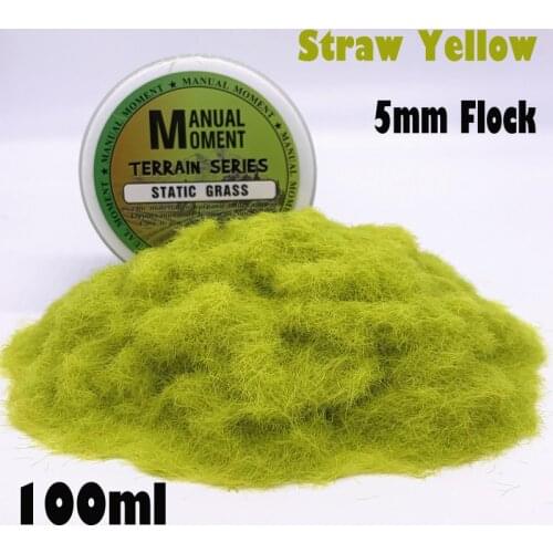 Miniature Scene Model Materia Straw Yellow Turf Flock Lawn Nylon Grass Powder STATIC GRASS 5MM Modeling Hobby Craft Accessory