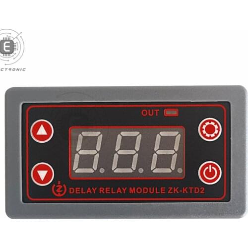 Delay Relay Module 5V12V24V ZK-KTD2 LED Digital Timing Trigger Control Switch With Case Control Switch Module For Industrial