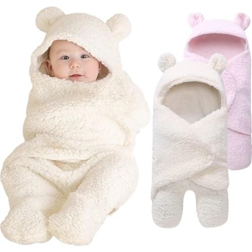 New Soft Baby Blankets Newborn Infant Baby Boy Girl Swaddle Baby Sleeping Wrap Blanket Photography Prop for Boys Girls Kid 0-12M