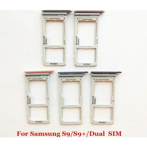 New Dual / Single Sim Card Adapter Micro SD Card Slot Tray Holder for Samsung Galaxy S9 G960 / S9 Plus G965