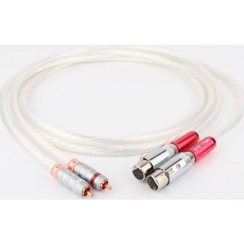 Pair Reference Analog RCA cable hifi Audio Interconnect cable with XLR female to RCA male plug