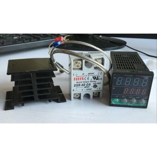 CH102 PID Temperature controller CH102FK02-V*AN-NN SSR output + 2M thermocouple K+SSR40DA+Heat sink