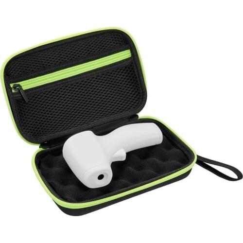 Shockproof Waterproof Storage Case For Ear Forehead Digital Infrared Thermometers Storage Box Portable Zipper Bag With Lanyard