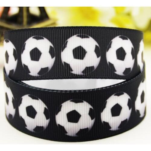 22mm 25mm 38mm 75mm Sport balls Cartoon printed Grosgrain Ribbon party decoration 10 Yards X-03360