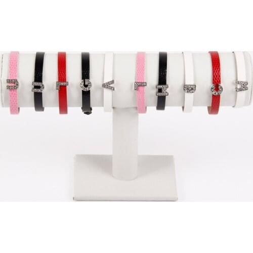 TONVIC Wholesale 4 White Leatherette Bracelet Bangle Headband Watch T-Bar Display Stand Holder Rack High Quality