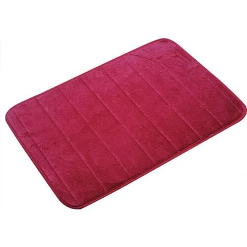 Absorbent Soft Lightweight Portable Coral Fleece Bath Carpet for Shower