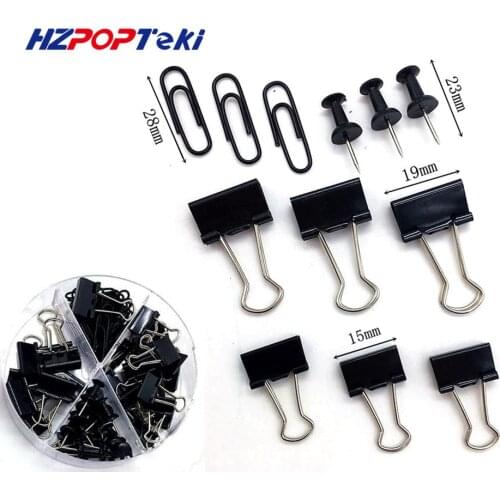 Paper Binding Clip Pin Elliot Folder Documents Metal Clamp Creative Stationary Mix Round Box Set Convenient Take 3 Packs