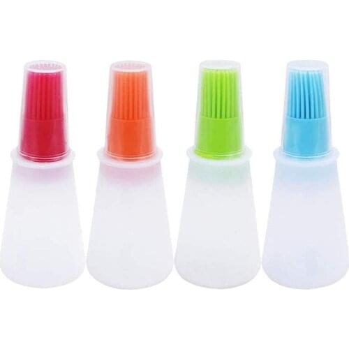 1 PCS BBQ Brush Kitchen Household Multifunctional Oil Brush Silicone Straight Body Barbecue Brush Barbecue Oil Control Brush