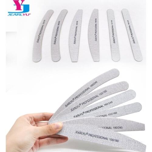 10pcs/lot Wood Nail File 100/180/240 Manicure Washable Double-sided Nail Polish Sanding File Professional Accessory Nail Buffer