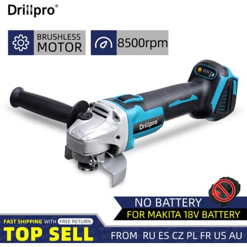 125/100mm Brushless Cordless Impact Angle Grinder 4 Speed DIY Cutting Machine Power Tool For Makita 18V Battery (Tool Only)