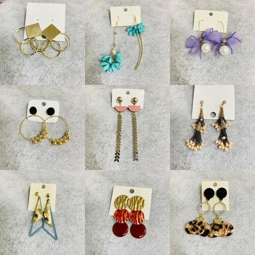 20 Pairs/Lot Korean Style Good Quality Alloy Earrings Jewelry Mix Designs For Women And Girls Wholesale