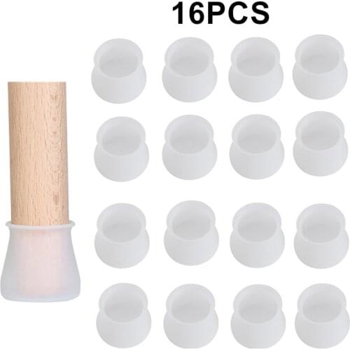 8/16pcs Furniture Chair Leg Caps Rubber Feet Protector Table Feet Cover Floor Protector Non-slip Desk Chair Pad Mat Caps Foot