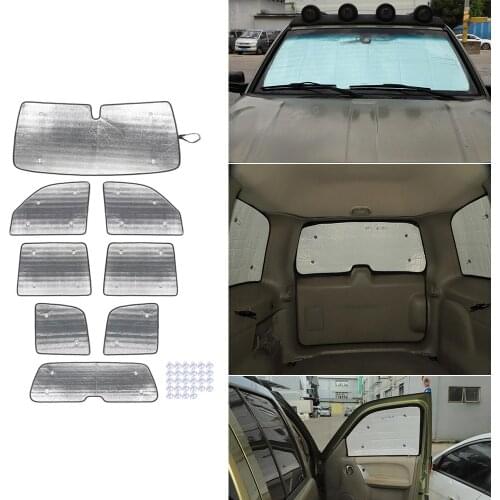 Fit for Jeep Liberty 1999-2007 Window Sunshade Visors Full Set Sun Shade Windshield UV Block Shield Cover 8PCS Car Accessories