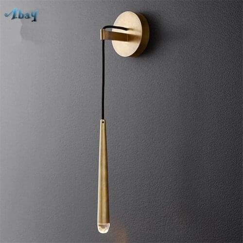 American Metal Line Wall Lamps Living Room Bedroom Bedside Aisle Bathroom Nordic vintage Hanging Decorative Wall lights fixtures