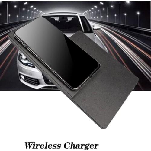 Car Qi Wireless Charger,10W QI Phone Charging Storage Box For- A4L A5 S4 16-18 Fast Charging Plate
