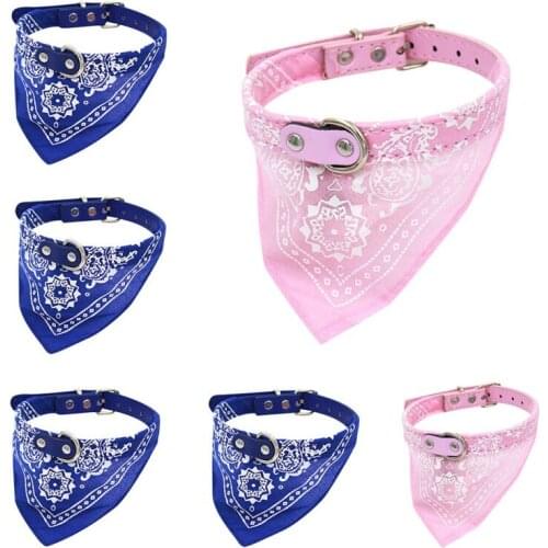 Dog Bandanas Small Pet Scarf Pet Bandana For Dog Cotton Print Washable Bow ties Collar Cat Dog Scarf Large Dog Accessories