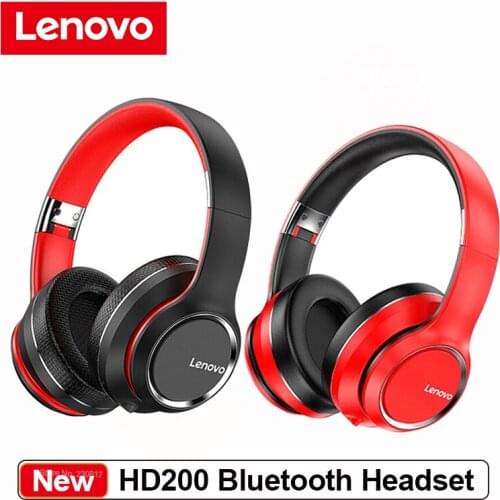 Lenovo HD200 Bluetooth Headset Wireless Computer Headphone BT5.0 Long Standby Life With Noise Reduction Video Call Headset
