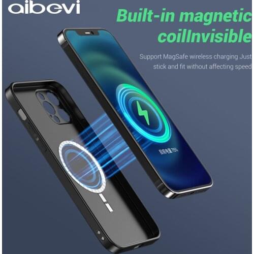 Aibevi Liquid TPU For Magsafe Luxury Magnetic Case For iPhone 12 Pro Max 12 Mini 11 Pro Max Back Phone Wireless Charger Cover