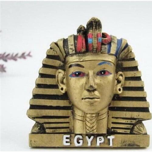 Decorative Fridge Magnets Golden Mask of Pharaoh Tutankhamun Egpyt Tourism Souvenirs Tefrigerator Magnetic Sticker