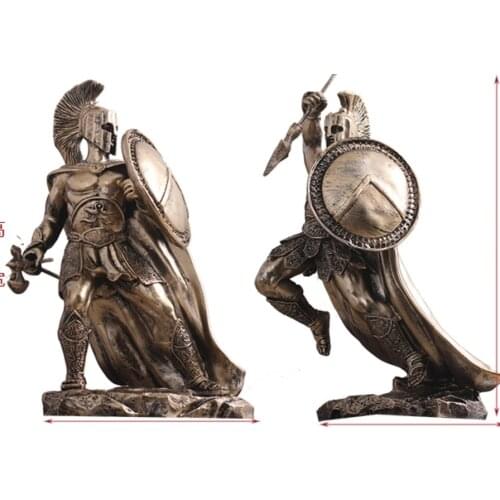 European ancient warrior handicraft Greek artwork statue armor samurai model hotel model room Crafts Arts decoration