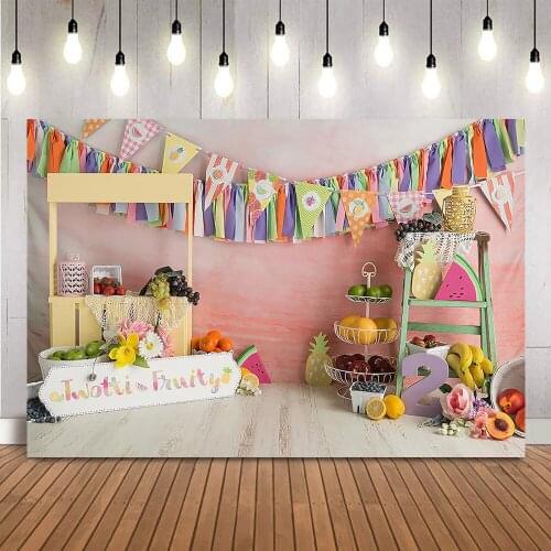 Twotti Fruity backdrop for 1st birthday cake smash portrait background for photo booth studio newborn kids portrait backdrop