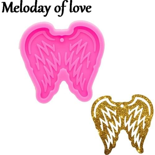 Glossy Angel Wing Chocolate Fondant Cake Mold, Resin Crafting Mold Jewelry Making, Epoxy Resin Feather Silicone Mould DY1041