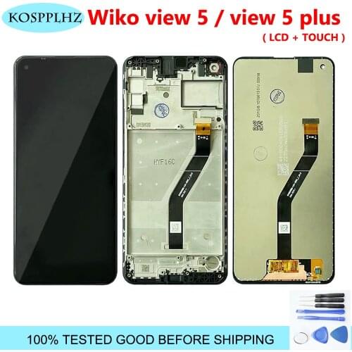 KOSPPLHZ For Wiko View 5 LCD with Touch screen Digitizer Assembly display For Wiko View5 Plus Lcd +Tools