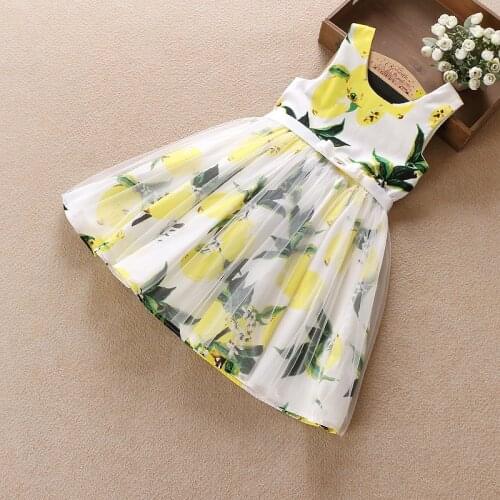 Summer Children Girls dress 2017 Cotton sleeveless Kid flower Clothes Princess 5-13 year old Beach Style kids dresses for girls