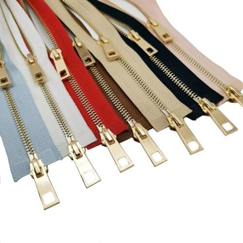 80/100/120cm Auto Lock Metal Zipper Double Sliders Zip For Down Jackets Coat Repair DIY Bag Clothing Sewing Accessories D796
