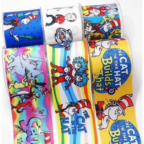 Cartoon Grosgrain/Satin Ribbon Cartoons Printed Ribbon For Crafts Decoration Bow 10Yards 7064