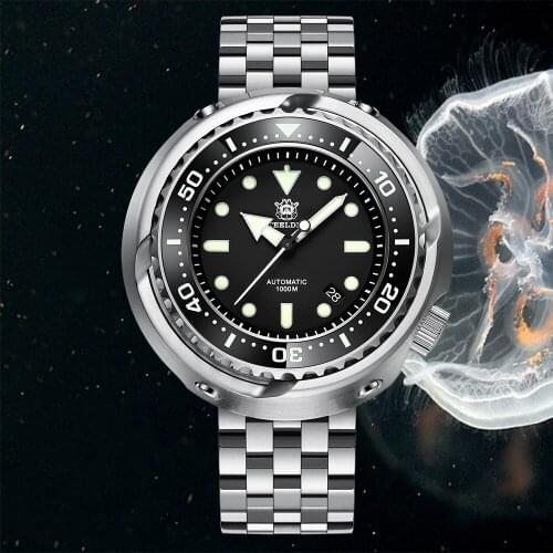 STEELDIVE SD1978 Oversize 53.6mm Big Tuna One-Piece Case 1000m Waterproof JAPAN NH35 Automatic Movement Mens Diving Watch