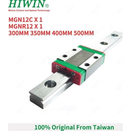 HIWIN MGN12C slide block carriage with 300mm 350mm 400mm 500mm MGN12 Linear Guide Rail for 12mm Miniature CNC kit