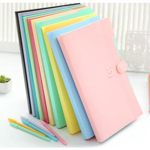 New Multi-layer A4 Filing Products Information Papers Buckle 10 Colors File Storage 5 Into Folder Organizer Office Supplies