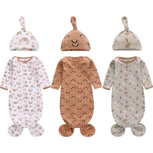 Baby Clothes Swaddle Wrap Newborn Blanket Sleeping Bag Swaddle Swaddling Hat Cap Set Childrens Clothing Sets Blanket Swaddling