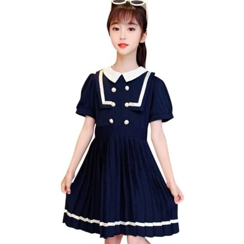 Girl Dress Patchwork Party Girl Dress Summer Children Dress Casual Style Costume For Girls 6 8 10 12 14