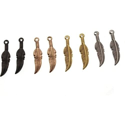 5pcs/lot 22x5mm Stainless Steel Leaves Leaf Charms Pendant for Jewelry Making fits Bracelet Necklace DIY Jewelry Findings Craft