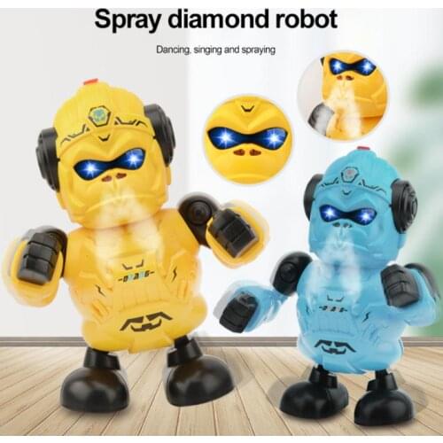 Dancing Robot Air Humidifier Spray King Kong Childrens Electric Lamplight Music Transformation Monkey Toy Kid Gift Kids Toys