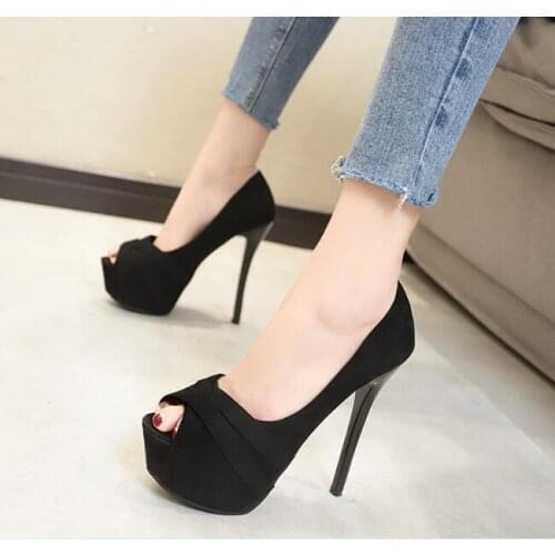 Womens High-heeled sandals Fashion Casual Point new black Strap Square Heel Sandals sudes Shoes Female Sexy Party Sandals