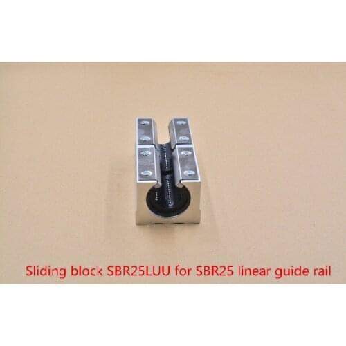 SBR25LUU aluminum block 25mm Linear motion ball bearing slide block match use SBR25 25mm linear guide rail 1pcs