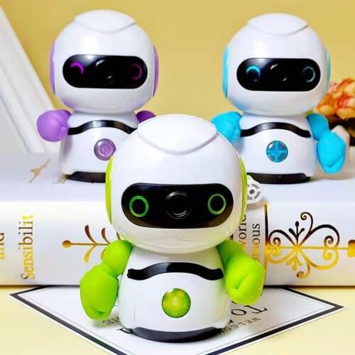 Creative Student Stationery Robot Style Manual Pencil Sharpener Plastic Pencil Sharpener Single Hole for School Office Gift