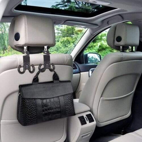 2pcs/pack Car Seat Back Headrest Hanger Hooks Fastener Clip Interior Accessories Auto Bags Purse Holder Organizer Home Storage