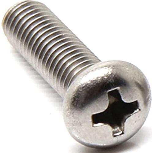 25pc/lot M4 M6 GB818 316 Stainless Steel A4 Cross Recessed Pan Head Screw Phillips TV Computer Bolts