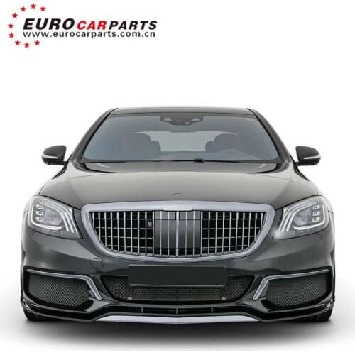 2020 S class w222 S63 S65 S500 B900 body kit for w222 S63 S65 S500 to B900 style with front bumper diffuser and muffler tips